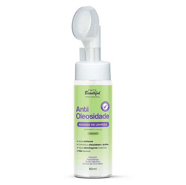 MOUSSE FACIAL ANTIOLEOSIDADE 150ML CX/24 - FACE BEAUTIFUL