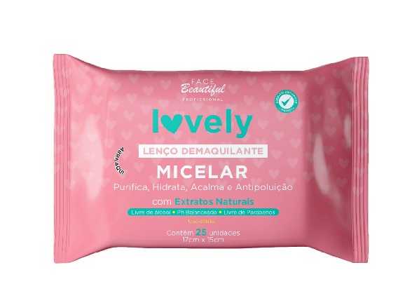 LENCO DEMAQUILANTE LOVELY MICELAR CX/24 - FACE BEAUTIFUL