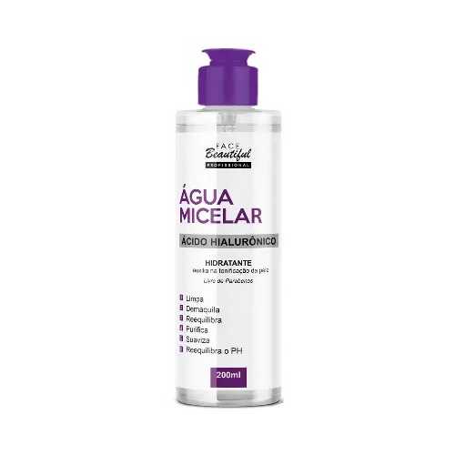 AGUA MICELAR ACIDO HIALURONICO 200 ML CX/12 - FACE BEAUTIFUL
