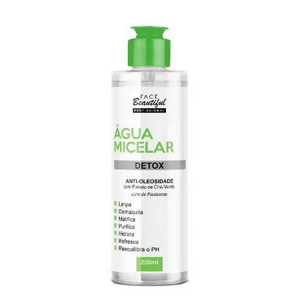 AGUA MICELAR DETOX 200ML CX/12 - FACE BEAUTIFUL
