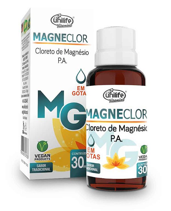 CLORETO MG. - MAGNECLOR EM GOTAS 30ML CX/48 - UNILIFE