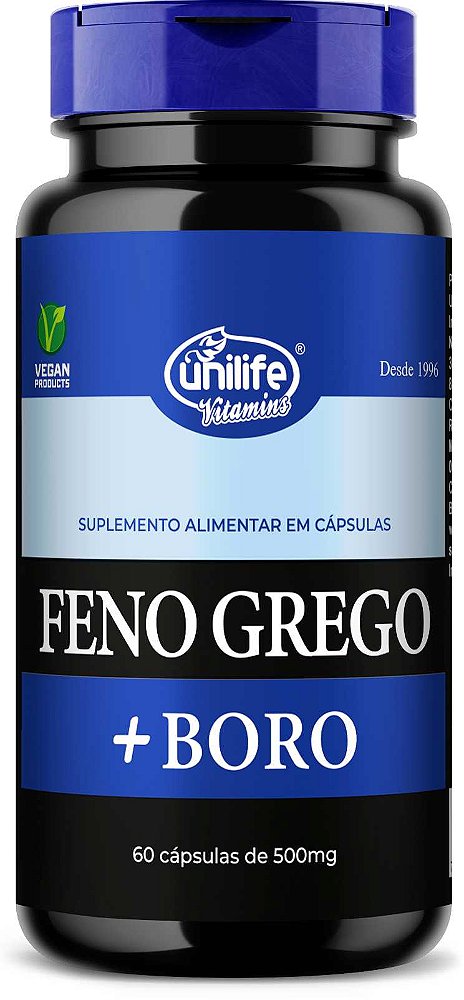FENO GREGO+BORO "B" 500 MG 60 CAPS. CX/48 - UNILIFE