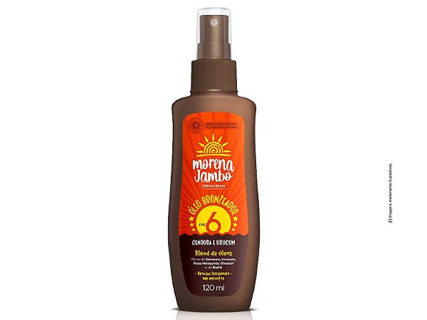 OLEO BRONZEADOR FPS 06 MORENA JAMBO 120ML SPRAY CX/12 - DERMACREAM
