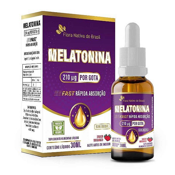 MELATONINA SUBLINGUAL (SABOR MORANGO) 30ML CX/12 - FLORA NATIVA