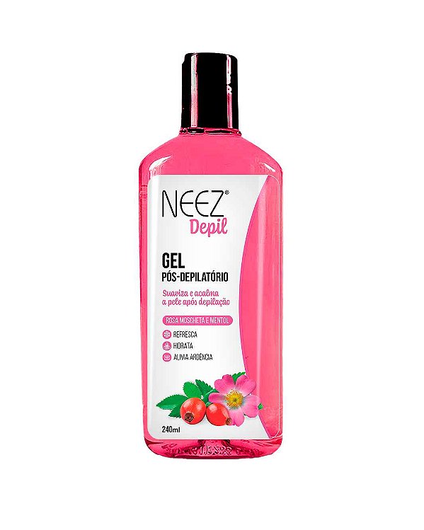 GEL POS DEPIL ROSA MOSCHETA E MENTOL 240G - NEEZ