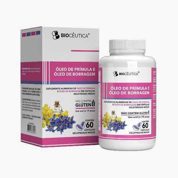 OLEO DE PRIMULA E OLEO DE SEM. DE BORRAGEM 60 CAPS CX/12 - BIOCEUTICA