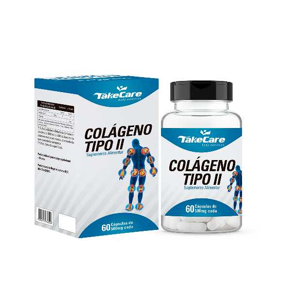 COLAGENO TIPO II 500 MG 60 CAPS CX/50 - TAKE CARE