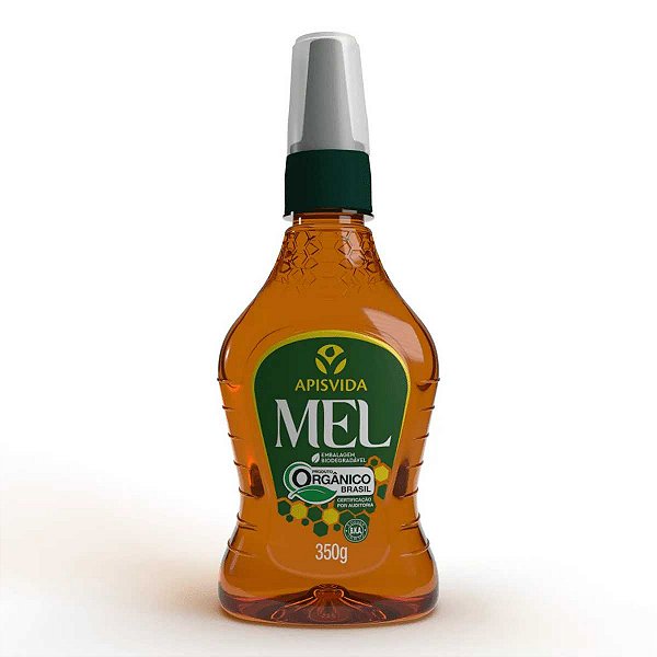 MEL ORGANICO BISNAGA 350G - TAMPA CONE UNICA CX/12 - APIS VIDA