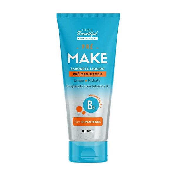 SABONETE LIQUIDO FACIAL PRE MAKE D-PANTENOL 100ML DP/12 - FACE BEAUTIFUL