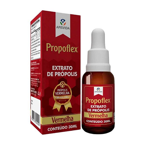 PROPOFLEX EXT. DE PROPOLIS VERMELHA 11% GTS 30ML UNICA CX/24 - APIS VIDA