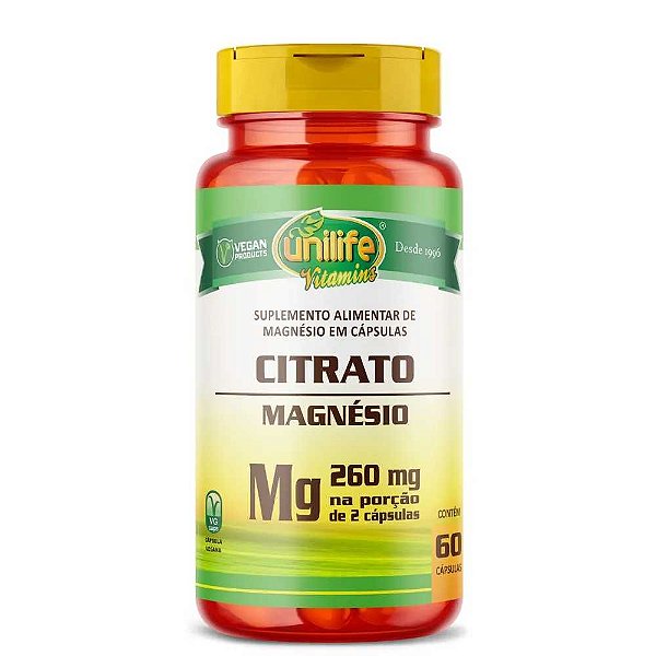 CITRATO DE MAGNESIO 990MG. - 60 CAPS CX/48 - UNILIFE