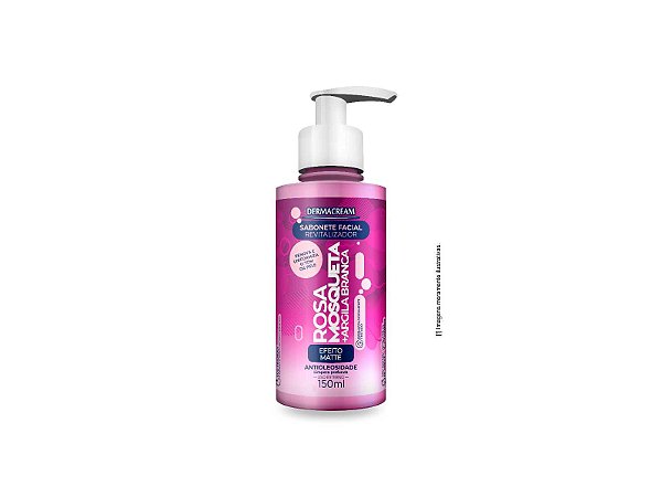 SABONETE FACIAL ROSA MOSQUETA E ARGILA BRANCA 150ML CX/12 - DERMACREAM