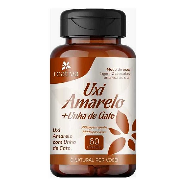 UXI AMARELO + UNHA DE GATO 60CAPS CX/12 - REATIVA