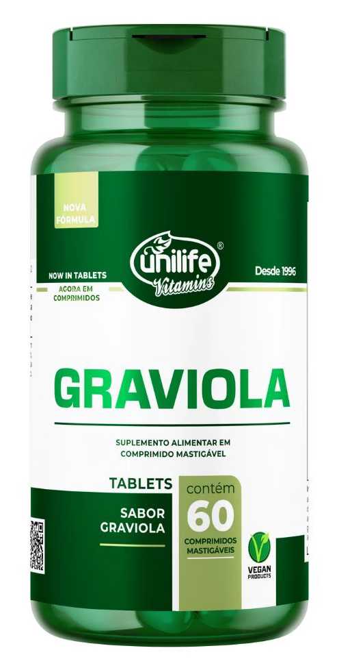 GRAVIOLA 1000MG - 60 COMP. MASTIGAVEIS CX/48 - UNILIFE