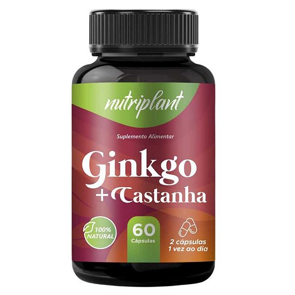 GINKGO COM CASTANHA 60CAPS - NUTRIPLANT