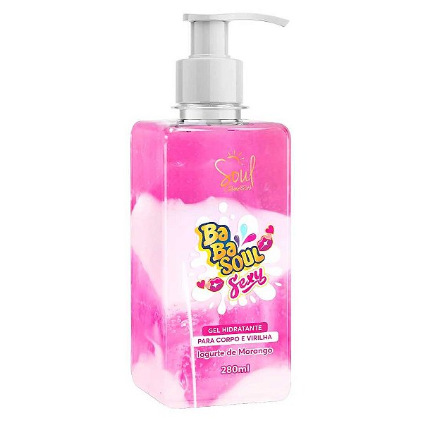 GEL HID. BABASOUL SEXY IOGURTE DE MORANGO 280ML CX/24 - SOUL COSMETICOS