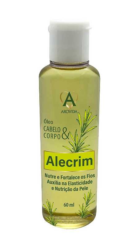 Oleo Cabelo e Corpo Alecrim 60ml DP/6 - AROVIDA