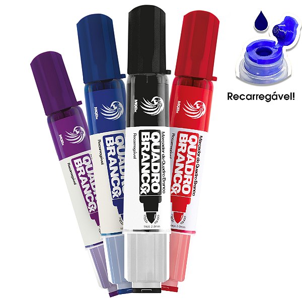 Pincel Marcador de Quadro Branco BRcores - mQBX