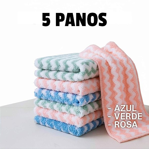 5 Panos Velo-Coral - 25x25cm MicroFibra