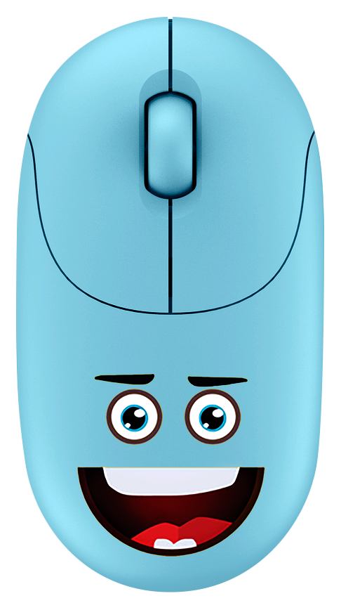 MOUSE EMOJI KIDS BLUE WIRELESS BRIGHT