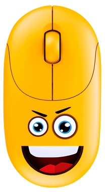 MOUSE EMOJI KIDS YELLOW WIRELESS BRIGHT