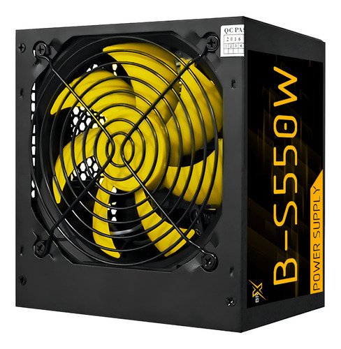 FONTE ATX 550W AUTOMATICA BRX COOLER AMARELO