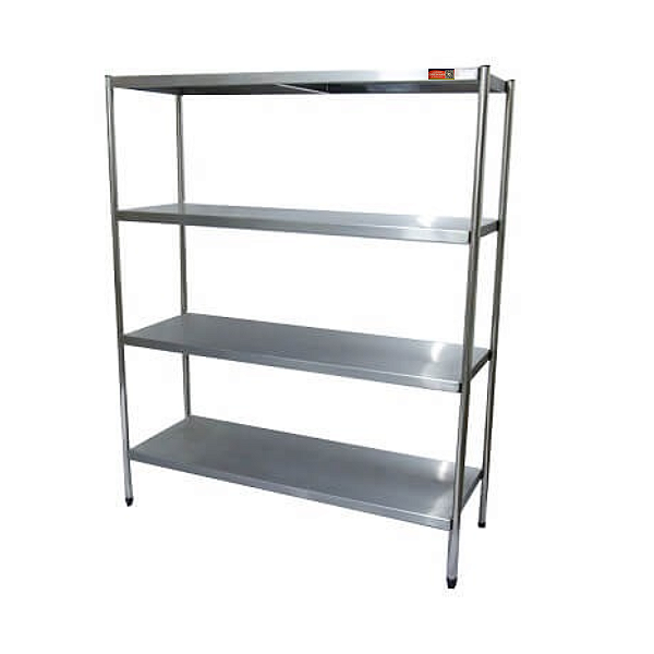 Estante Em Aço Inox Com 4 Planos Liso