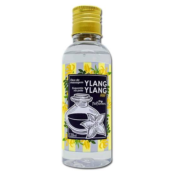 Óleo De Massagem Sensual Ylang Ylang Hot Esquenta Na Pele 120ml Hot Flowers
