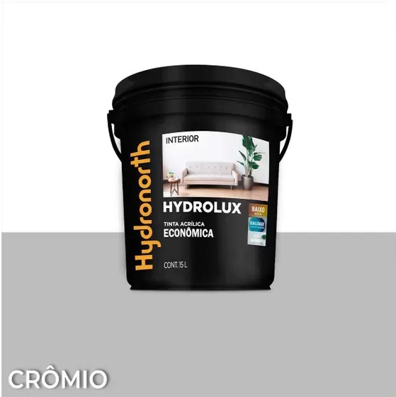 Tinta Acrílica Parede Econômica 15 Litros - Hydrolux - Hydronorth - CRÔMIO