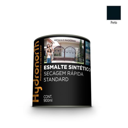 ESMALTE SINTÉTICO ALTO BRILHO PRETO - 900ML