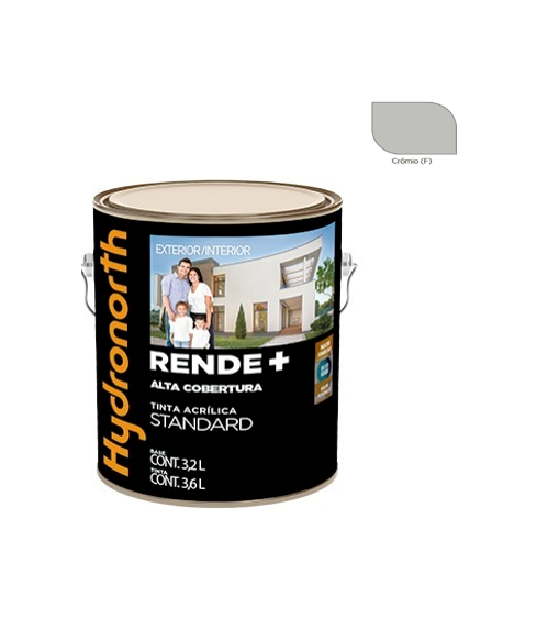 RENDE+ ACRÍLICA CROMIO FOSCO - GALÃO 3,6 LITROS - HYDRONORTH