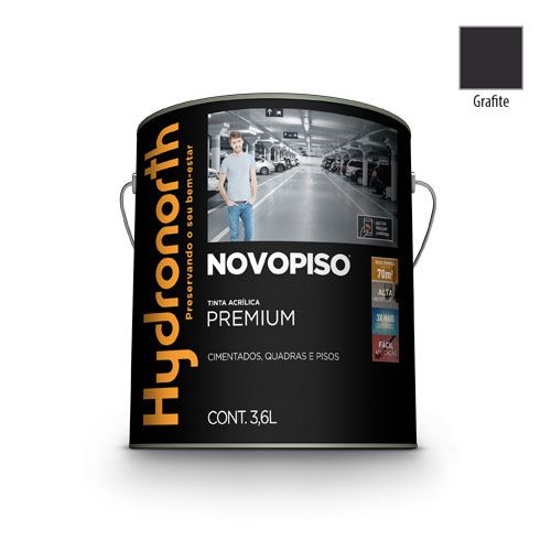NOVOPISO GRAFITE - GALÃO 3,6 LITROS - HYDRONORTH