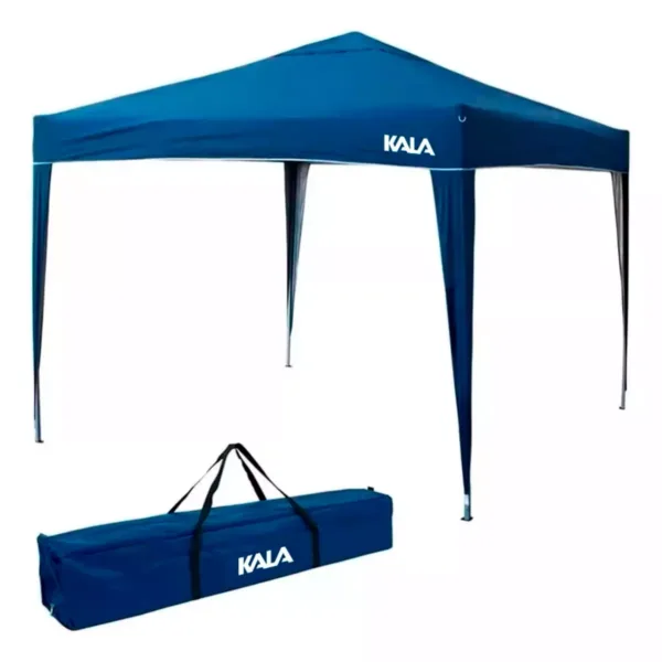 Tenda Gazebo Alumínio Articulado Dobrável Azul 3x3m Mar Kala