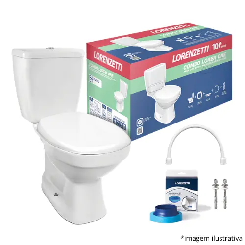 COMBO BACIA C-CAIXA ONE BCO LORENZETTI VASO SANITARIO