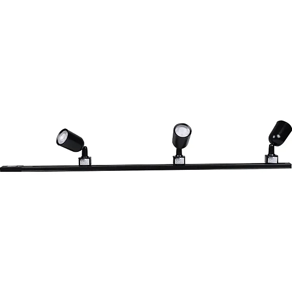 Kit Trilho LED 3 Luminárias 6W 6500K Preto Liege