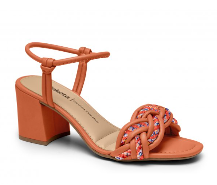 Dakota Sandalia Fem Salto Medio Y0471 Argila