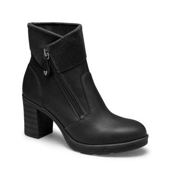 Bota Fem Mississipi Cano Curto Salto Alto Mi723 Preto