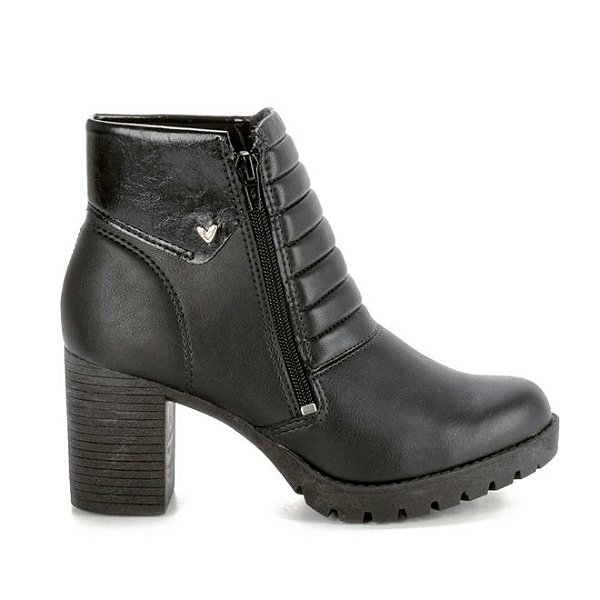 Bota Cano Curto Calçados Femininos Mississipi Bota Fem Cano Curto Salto Baixo Q7836