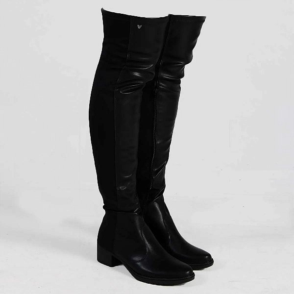 Bota Cano Longo Calçados Femininos Mississipi Bota Fem Cano Longo Salto Baixo Mi603