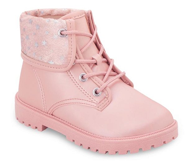Bota  Calçados Infantis Molekinha Coturno Inf Fem Cano Curto 2126524
