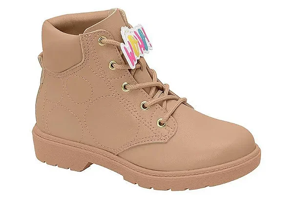Bota  Calçados Infantis Molekinha Coturno Inf Fem Cano Curto 2164122