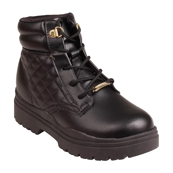 Bota  Calçados Infantis Molekinha Coturno Inf Fem Cano Curto 2179201