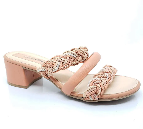 Sandalias Calçados Femininos Mississipi Tamanco Fem Salto Baixo Q7091
