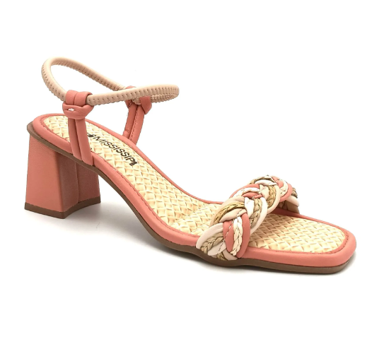 Sandalias Calçados Femininos Mississipi Sandalia Fem Salto Baixo Q8292