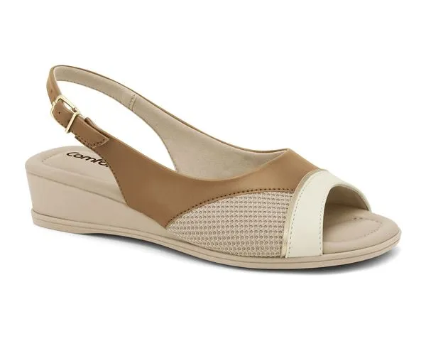 Sandalias Calçados Femininos Comfortflex Sandalia Fem Salto Baixo 2470405