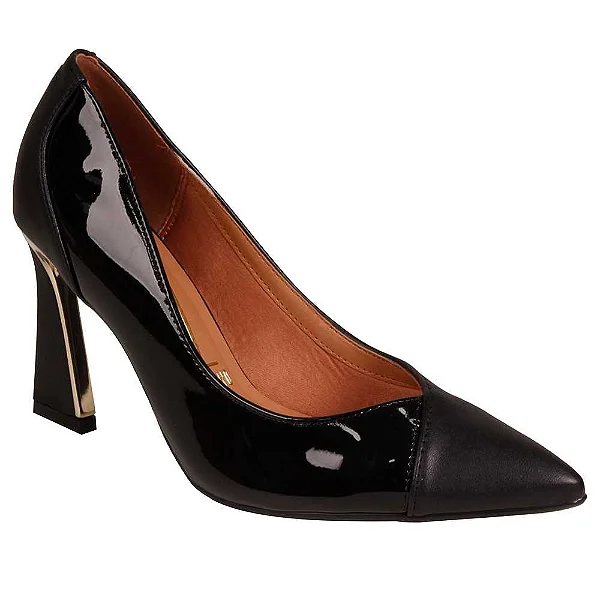 Sapato Fem Vizzano Salto Alto 1388207 Preto