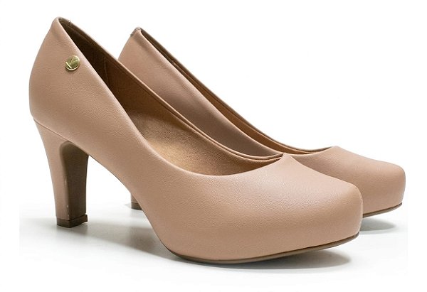 Sapato Fem Vizzano Salto Medio 1840301 Bege
