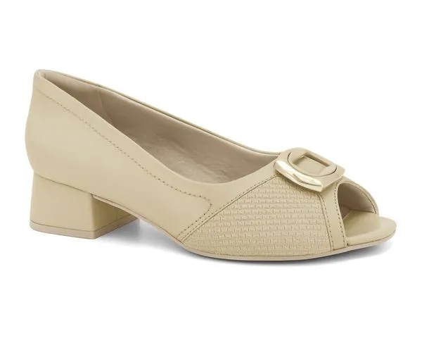 Sapato Fem Comfortflex  2564301 Palha