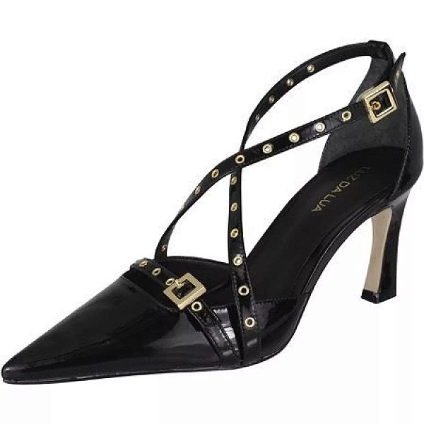 Sapato Fem Luz Da Lua  Salto Alto 80340012 Preto
