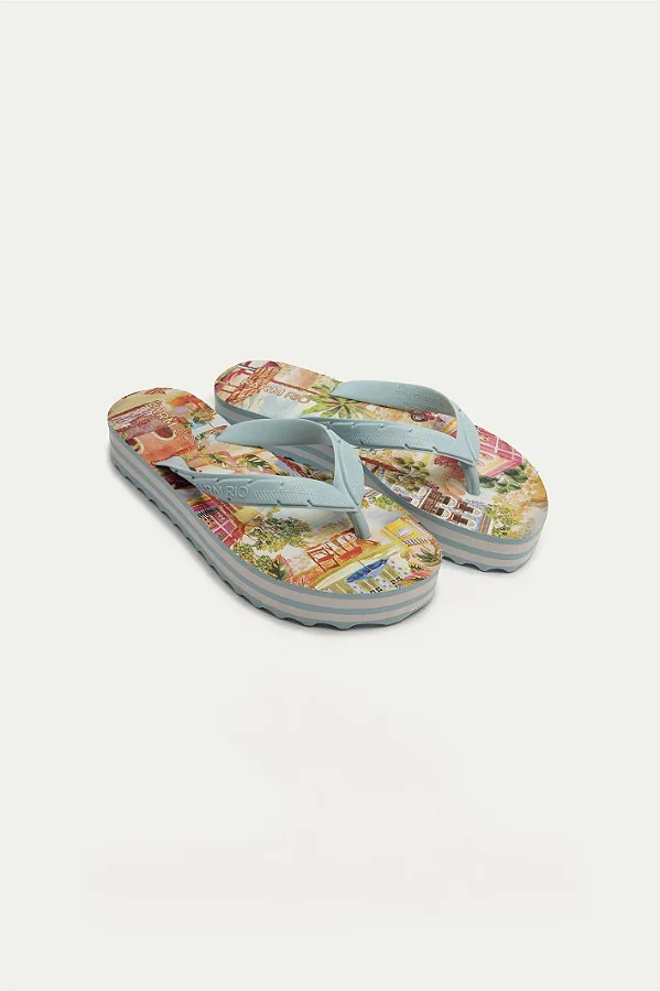 Farm Chinelo Fem J100880025 Azul Ceu